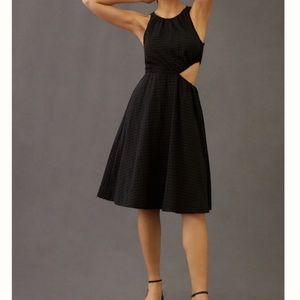 Textured A-Line Dress, Brand New, Size M, Black, Anthropologie